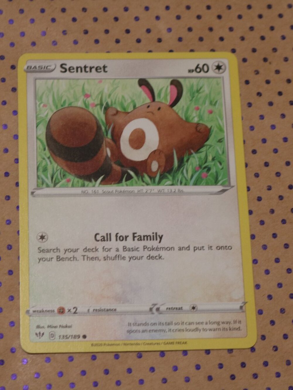 Sentret 135/189 Pokemon Card (2020)